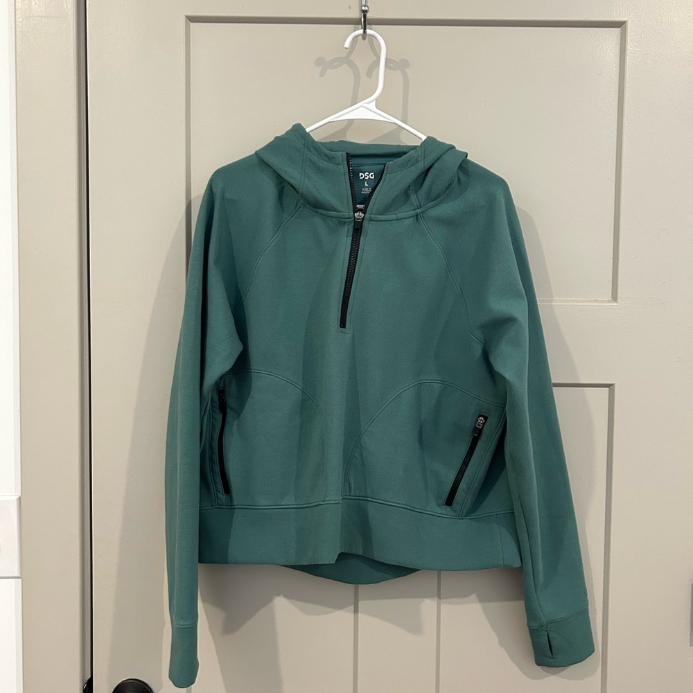 Green athletic hoodie
